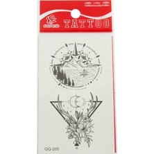 Zero Land Cosmotex Çiçek Tattoo Dövme Sticker - Beyaz