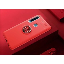 ZM Store Galaxy A9 2018 Uyumlu Kılıf Yüzük Standlı Pürüzsüz ve Soft Yüzey Ravel Kapak