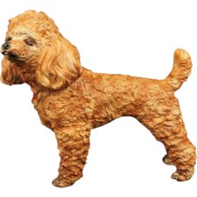 Tufy Toys Tarçın Toy Poodle Köpek Figürü- Model Hayvan Oyuncak