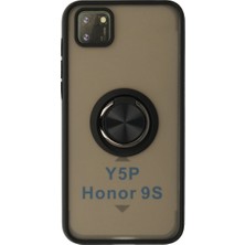 Brc Design Huawei Y5P Kılıf Montreal Yüzüklü Kapak - Siyah