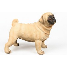 Tufy Toys Krem Rengi Pug Köpek Figürü- Model Hayvan Oyuncak