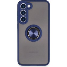 Brc Design Galaxy S23 Plus Kılıf Montreal Yüzüklü Kapak - Lacivert