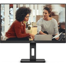 27 Aoc 27E3QAF IPS 4ms 75MHZ 1xvga 1xhdmı 1xdp Fhd 1920X1080 Hoparlör Yükseklik Ayarı Çerçevesiz Pıvot Vesa Siyah