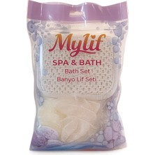 Mylif Spa & Bath Banyo Lif Seti – Doğal Banyo Kesesi, Duş Lifi, Hamam Seti, Peeling Lif Seti, Vücut Temizleme & Masaj Lifi