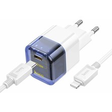 Motto Ticaret Hoco C131A Platinum PD30W+QC3.0 Girişli Hızlı Şarj Başlığı ve Type-C To iPhone Lightning Kab