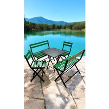 Modern Style Home Modern 2-2-1-1 Balkon Bahçe Mutfak Bistro Set Katlanır Masa-Sandalye 6 Kişilik