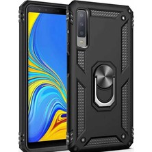 ZM Store Galaxy A7 2018 Uyumlu Kılıf Vega Tank Yüzüklü Standlı Kapak