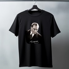 Timisiva Atatürk-13 Erkek Kadın Premium Tişört %100 Pamuk Oversize Basic Günlük Şık T-Shirt