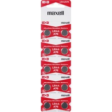 Eco Port Maxell LR44 AG13 SR44 A76 1.5V Alkalin Saat Pili 10 Adet