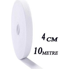 4 cm 10 Metre Beyaz Dokuma Lastik