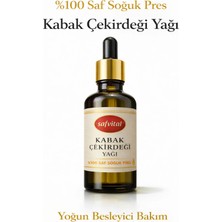 Safvital Kabak Çekirdeği Yağı 50 ml %100 Saf Soğuk Pres Yoğun Besleyici Saç ve Cilt Bakım Yağı
