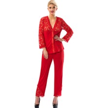 Sistina Cosmotex Kırmızı Penye Pijama Takımı - 1570 - Beden S
