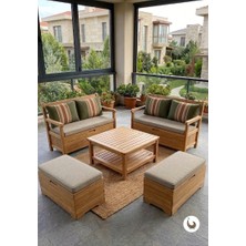Kunter Mobilya Bahçe/balkon Sandıklı Bank / Puf Takımı