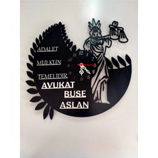Adalet,avukat,hukuk Bürosu,adliye Için Duvar Saati Kişiye Özel Isim ve Bilgi Yazılı GÖNDERILECEKTIR.3839