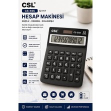 ArtMaster Hesap Makinesi Siyah 12.5X17 cm 1 Adet Csl CS-55S 12 Haneli Orta Boy Ofis Büro Masaüstü Hesap Makinası
