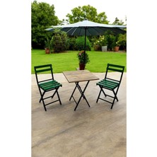 Modern Style Home Balkon Bahçe Mutfak 3'lü Bistro Set Katlanır Masa Sandalye 60X60