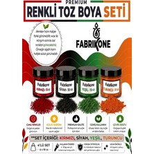 Fabrikone Toz Mum Boyası Seti 10 cc 4’lü – Soya & Parafin Wax Için – Kırmızı, Siyah, Yeşil, Turuncu BKFAB4KSYT10G