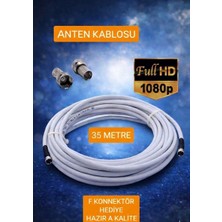 OEM Çanak Anten Uydu Televizyon Kablosu Rg6 Hd 35 Metre