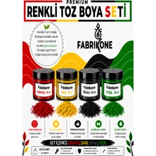 Fabrikone Toz Mum Boyası Seti 10 cc 4’lü – Soya & Parafin Wax Için – Kırmızı, Sarı, Siyah, Yeşil BKFAB4KSRSY10G