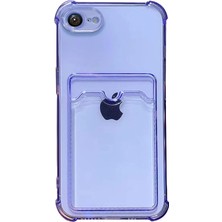 iPhone 17 E Uyumlu Kamera Korumalı Kartlıklı Köşeleri Airbag Tasarımlı Darbe Önleyici Mor