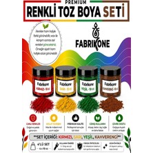 Fabrikone Toz Mum Boyası Seti 10 cc 4’lü – Soya & Parafin Wax Için – Kırmızı, Sarı, Yeşil, Kahverengi BKFAB4KSRYKH10G