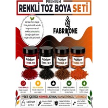 Fabrikone Toz Mum Boyası Seti 10 cc 4’lü – Soya & Parafin Wax Için – Kırmızı, Siyah, Kahverengi, Turuncu BKFAB4KSKHT10G