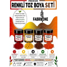 Fabrikone Toz Mum Boyası Seti 10 cc 4’lü – Soya & Parafin Wax Için – Kırmızı, Sarı, Kahverengi, Turuncu BKFAB4KSRKHT10G