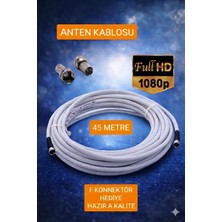OEM Çanak Anten Uydu Televizyon Kablosu Rg6 Hd 45 Metre