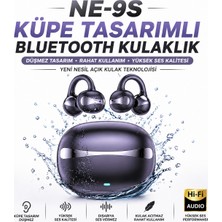TeknolojiSA Ne-9s Küpe Tasarımlı Kablosuz Kulaklık, Düşmeye Karşı Sabit, Konforlu ve Şık