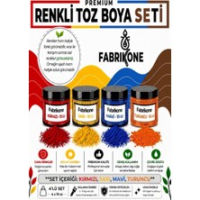 Fabrikone Toz Mum Boyası Seti 10 cc 4’lü – Soya & Parafin Wax Için – Kırmızı, Sarı, Mavi, Turuncu BKFAB4KSRMT10G