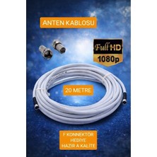 OEM Çanak Anten Uydu Televizyon Kablosu Rg6 Hd 20 Metre