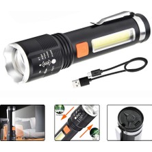 Eco Port Gold Orion KM-102 4 Modlu Tip-C Şarjlı Zoomlu Taktikal El Feneri