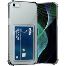 iPhone 16 E Uyumlu Kamera Korumalı Kartlıklı Köşeleri Airbag Tasarımlı Darbe Önleyici Siyah