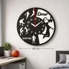 Basketbol Temalı Duvar Saati 40 cm Kişiye Özel No 4013