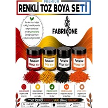 Fabrikone Toz Mum Boyası Seti 10 cc 4’lü – Soya & Parafin Wax Için – Kırmızı, Sarı, Siyah, Turuncu BKFAB4KSRST10G