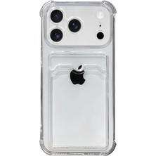 iPhone 17 Pro Max Uyumlu Kamera Korumalı Kartlıklı Köşeleri Airbag Tasarımlı Darbe Önleyici Şeffaf