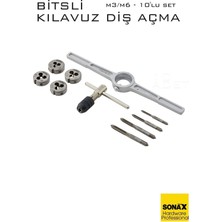 Creatividad Solutions 10'lu Bitsli Diş Açma Kılavuz Seti –endüstriyel Çelik, Dişli Matkap Ucu 722465