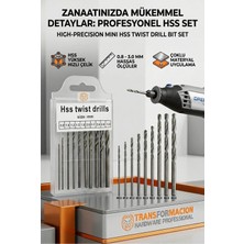 Creatividad Solutions Maximilian Voss Serisi | 10'lu Hss Titanyum Alaşım Mikro Matkap Ucu Seti 723036