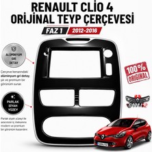 Renault Clio 4 Faz 1 Orijinal Teyp Çerçevesi 2013-2016 Uyumlu Piano Black