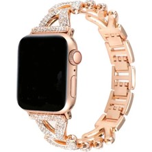 Markaon Kesgin Market® Newface Apple Watch 38MM Node Taşlı Kordon - Siyah Teknokesgin