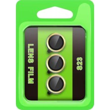 Markaon Kesgin Market® Newface Samsung Galaxy S23 Raze Metal Kamera Lens - Sarı Teknokesgin