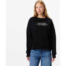 Boss Eland Kadın Siyah Sweatshirt