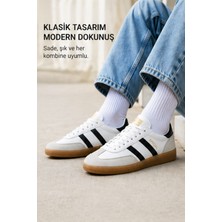 Liarca Timeless Classic Beyaz Siyah Premium Konfor & Zamansız Stil Günlük Unisex Sneaker Ayakkabı