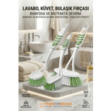 Creatividad Solutions 3'lü Profesyonel Temizlik Fırçası Seti - Ergonomik Banyo, Lavabo ve Bulaşık Fırçası 723095