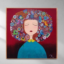 Galeri Mavi Müzeyyen Iı – Özgün El Yapımı Akrilik Tablo 50X50 cm Kanvas Çerçevesiz