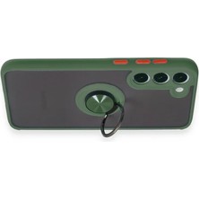 Markaon Kesgin Market® Newface Samsung Galaxy S23 Plus Kılıf Montreal Yüzüklü Silikon Kapak - Yeşil