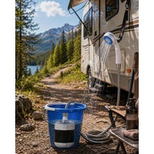 Senka Kamp Için Portatif Duş Başlıklı Su Çekme Pompası Seti