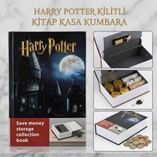 Wolawood Harry Potter Kitap Görünümlü Gizli Kasa Kumbara - Dekoratif Hogwarts Banka Kilitli, Güvenceli, Değerli Eşya Saklama Kutusu