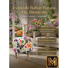Diday K Puf F Puf Koltuk Puff Dekoratif Şık Fonksiyonel Tabure Moderndesenli Silindir Dijital Baskılı Renkli Bench Dekoratif Bohem Doğal Gürgen Ayaklı Çok Amaçlı Bahçe Ev Balkon
