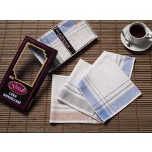 Mira Home Siyah Kutulu 42X42 cm Düzine 12 Adet Kumaş Mendil-Gm 08